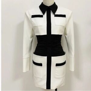 Elegant Black and White Women's Dress